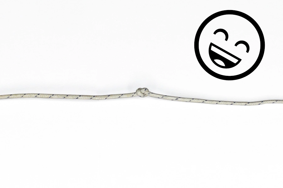 Mit Gefühl den Knoten weichkauen.